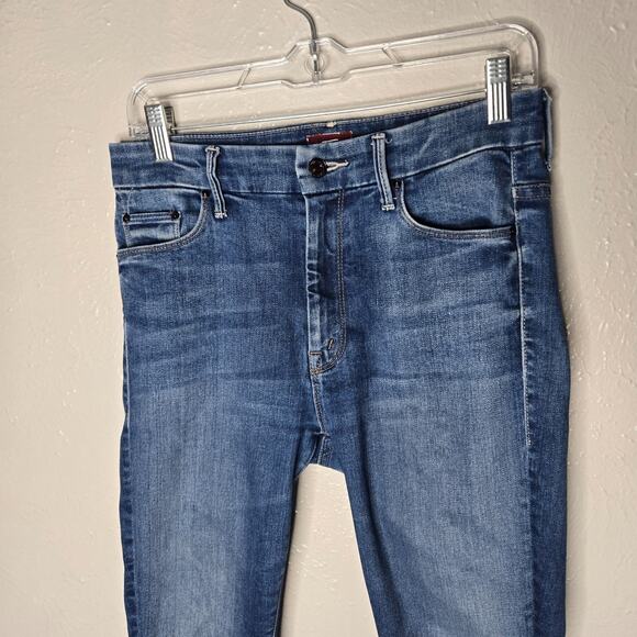 Mother Womens Looker Ankle Fray Jeans Size 27 High Waisted Skinny Fit Blue - Picture 4 of 10